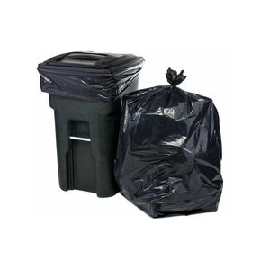 Eco-Friendly <b>Recyclable</b> PE Black Trash Bags for Commercial and Household Use Gravure Printed Surface PE <b>Plastic</b> Bags - Product Image 1