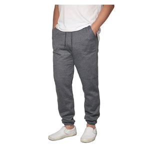 Pantalon de jogging gris pour homme, taille élastique avec cordon de serrage, décontracté, poches latérales, respirant, en coton tricoté, style automne - Product Image 1