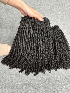 Meilleure qualité 100% extensions de cheveux vietnamiens vierges luxe pour Pixie Curly Water Wave Style pour les femmes noires - Product Image 3