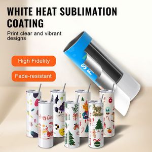Set di 8 Tumbler in Acciaio Inox da 30 oz a Doppia Parete, Bicchieri Sottili e Dritti per Sublimazione, Tazze Reattive al Calore - Product Image 3