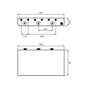 D31BB Electric Guitar Solid Steel Tremolo Block Made in Korea USA Version Vintage <b>Stringed</b> <b>Instruments</b> Part Accessory cop - Product Image 2
