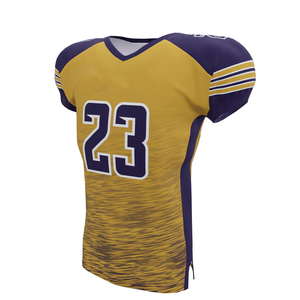 Maillot de football américain jaune moutarde, manches courtes, en polyester, pour fans de sport, maillot en mesh unisexe. - Product Image 4