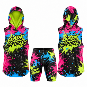 Conjunto de camiseta y pantalones cortos de fútbol americano sublimados al por mayor, personalizados con color, número, nombre del equipo, uniforme 7 contra 7 a precio económico. - Product Image 5