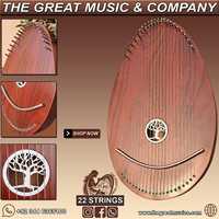 Reverie harp 22-String Rosewood Harp Free Bag, Tuning Key & Extra String Set Include