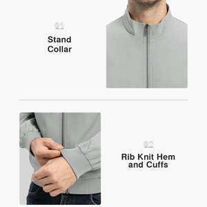 Springhill Enterprises High Quality Winter Thick Microfleece Windbreaker Bomber <b>Jacket</b> for Men Custom Logo Solid Color OEM - Product Image 5