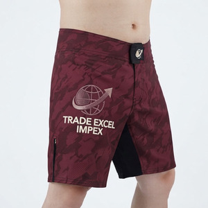 Pantalones Cortos de Muay Thai Personalizados, Sólidos, para Entrenamiento y Combate, de Secado Rápido, Cintura Elástica, 100% Poliéster, Bordados - Product Image 1