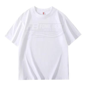 Camiseta de Verano para Hombre con Logotipo Personalizado, Tejida, 100% Algodón, Corte Regular, Manga Corta, Cuello Redondo, Juvenil, Informal, Sólida, Transpirable, 200g - Product Image 4