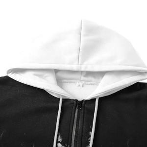 Wholesale <b>Men</b> <b>Tie</b> Dye Hoodie and Sweatpants Set Casual Long Sleeve Zip up Hooded Jacket with Pockets Unisex Streetwear Tracksuit - Product Image 6