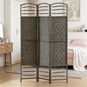 Dark Gray Privacy <b>Screen</b> 3-PANEL <b>Bedroom</b> Partition Board <b>Screen</b> & Room Divider Product Category - Product Image 1