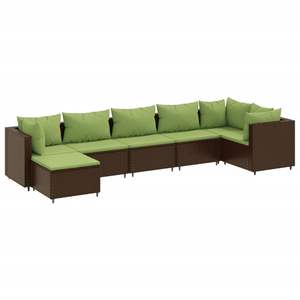 Conjunto de Muebles de Jardín Grandes para Patio en Ratán PE Marrón con Acero con Recubrimiento en Polvo - Product Image 2