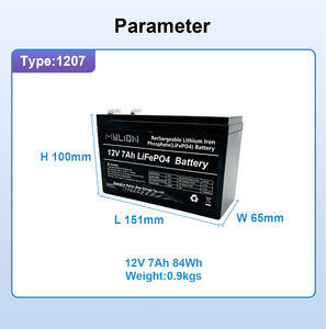 Mylion แบตเตอรี่โซลิดสเตต LiFePO4 7Ah 12V 1500รอบสำหรับการจัดเก็บพลังงานแสงอาทิตย์และระบบสำรอง - Product Image 6