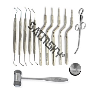 Instrumental de injerto óseo para implantes dentales, elevador de senos, raspador, osteótomo cóncavo, juego de 13 instrumentos dentales de implantes de acero inoxidable - Product Image 1