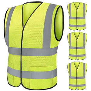 Ropa de Seguridad Reflectante de Alta Visibilidad, Chaleco de Trabajo para Ingenieros, Chaleco de Seguridad para Trabajadores de Carreteras, Chaleco de Trabajo Ligero y Transpirable - Product Image 1