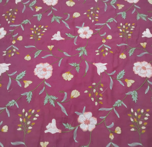 Tela de Lujo con Bordado Malty, Malla de Poliéster Transpirable con Patrón Floral para Vestidos de Novia y Fiesta - Product Image 1