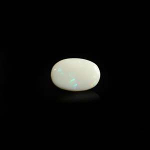Natural White Opal Loose Gemstone 6.65 Carat Certified Raw 20mm - Product Image 1