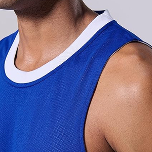 Conjunto de Camiseta de Baloncesto Reversible Personalizada con Logotipo del Equipo, Nombre, Número, Impresión por Sublimación, Bordado 3D, 100% Poliéster, Sin Mangas - Product Image 5