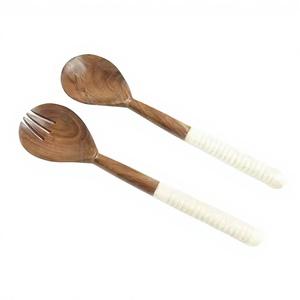 ชุดเครื่องใช้บนโต๊ะอาหารทำจากไม้อะคาเซียเนื้อแข็งมีชามสลัดและเซิร์ฟเวอร์สำหรับสลัดผลไม้ของตกแต่งบ้านซัพพลายเออร์จำนวนมาก - Product Image 1