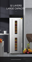 32 Trays Roestvrijstalen Dubbellaags Voedsel Fruit Groente Droogmachine Citroen Oranje Appel Dehydrator