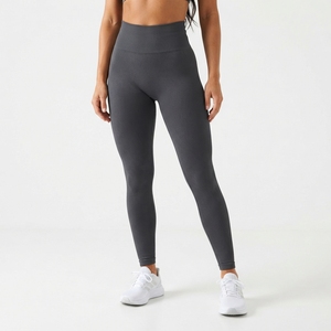 Custom Logo Fitness Sports Wear Seamless Ribbed <b>Leggings</b> <b>Compression</b> Workout Yoga Pants for <b>Women</b> - Product Image 4