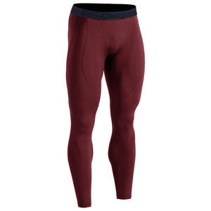 Custom Design Plus Size Blank <b>Maroon</b> Color Men <b>Legging</b> Breathable Quick Dry Elastic Waist Polyester Made Unique Style <b>Leggings</b> - Product Image 1