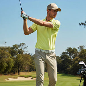Men's Custom Moisture-Wicking for <b>Polo</b> <b>Shirt</b> with Breathable Fabric Contrast Collar for <b>Work</b> or Team Uniforms Golf - Product Image 1
