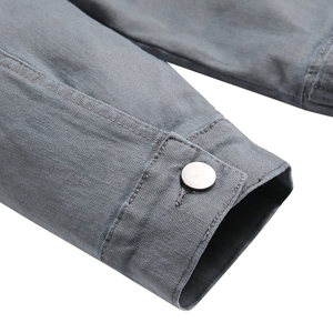OEM Men's Denim <b>Jean</b> Jacket Casual Outwear Streetwear Denim Jacket Custom Design Men Ripped <b>Button</b> Front Denim <b>Jeans</b> Jacket - Product Image 6