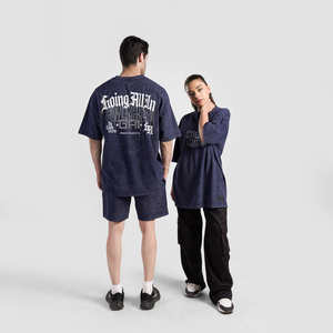 T-shirts oversize en coton épais délavé à l'acide pour hommes T-shirt unisexe à manches courtes et coupe ample Chemises streetwear décontractées pour hommes - Product Image 5