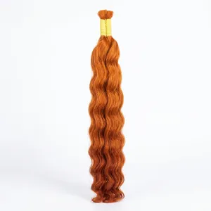 Remy Bulk Curly Hair Wave Human Hair Color 100% Remy Hair Weave Bundles Customized Size - Product Image 3