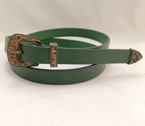Ceinture classique en cuir pleine fleur de vache, avec boucle en acier personnalisée, motif écossais, robuste, écologique et au design personnalisé - Product Image 1