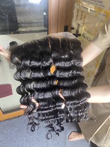 Extensions de cheveux humains ondulés birmans haut de gamme de luxe Texture saine Offre Spéciale Lace Front perruques bouclées du prix direct d'usine - Product Image 3