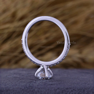 Anillo solitario de diamante cultivado en laboratorio, promesa simple y propuesta, compromiso y anillo de aniversario, certificado IGI para esposa o novia - Product Image 3