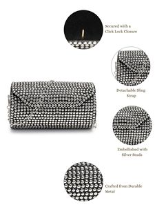 Elegant Bohemian Fashion Vintage Summer Metal Beaded Cylinder <b>Clutch</b> Chain Strap Women's Evening Party Purse Wedding Prom - Product Image 4