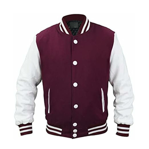 2025 Wholesale <b>Men's</b> High Quality Classic Baseball Style Winter <b>Jacket</b> Custom <b>Long</b> Sleeve with Stand Collar Street Wear - Product Image 5
