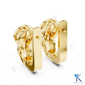 KRUP JEWELS ต่างหูเพชรทรงบริลเลียนต์สี E ทองคำขาว เพชรเพาะเลี้ยงในห้องปฏิบัติการ สำหรับผู้หญิง สวมใส่ได้ทุกวัน คลาสสิก เหมาะสำหรับงานแต่งงานและงานหมั้น - Product Image 5
