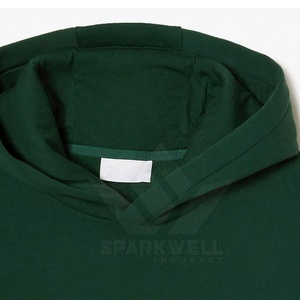 Men's Eco-Friendly Quick Dry Green <b>White</b> Cotton Fleece Regular Fit Casual Streetwear Kangaroo Pocket Winter Wear <b>Hoodie</b> - Product Image 6