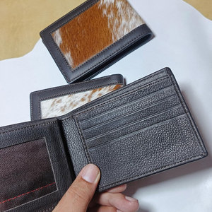 Cartera de cuero de vaca vintage con pelo para hombre, hecha a mano, de cuero genuino, de primera calidad. - Product Image 6
