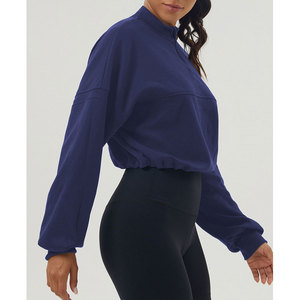 Wearpex Women Half/Quarter Zip Casual Long Sleeve <b>Yoga</b> Shirt Custom Eco-Friendly Quick Dry Fleece Hoodie Sport <b>Sweatshirt</b> - Product Image 4