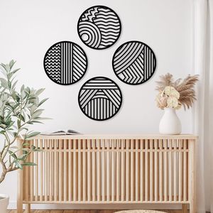 Arte Metálico de Pared de Diseño para Decoración del Hogar con Estilo Elegante y Patrón Atractivo para Paredes Interiores Modernas - Product Image 1