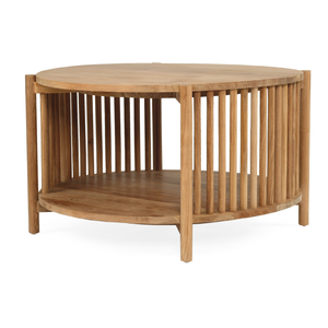 Mesa de centro redonda de madera de teca maciza de estilo moderno para exteriores para jardín, hogar, entrada de Hotel, uso de Villa con función de ocio interior - Product Image 2