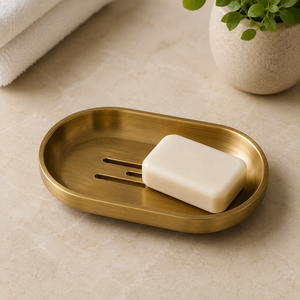 Porte-savon élégant en laiton de haute qualité – Support de savon moderne pour salle de bain, comptoir, hôtel, spa – Accessoire de salle de bain, plateau à savon - Product Image 2
