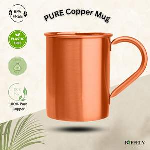 Tasses à Moscow Mule en cuivre 16 oz, fabriquées à la main avec finition martelée laquée, lèvre arrondie lisse, poignée ergonomique, sans rivets, avec une prise en main solide - Product Image 3