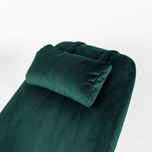 Poltrona a dondolo Chelsea in velluto verde per soggiorno - Product Image 5