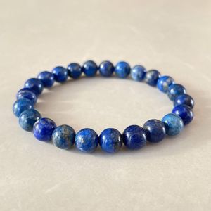Meilleure Qualité Lapis Lazuli Bracelet En Gros Cristal De Guérison Naturelle Pierre Précieuse Lapis Lazuli 8mm Bracelets pour Hommes et Femmes - Product Image 5