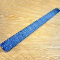 Acier Damas à motif torsadé de qualité industrielle Ahmad, 24 pouces, pointe tombante, épaisseur 3 mm, pour fabrication de couteaux artisanaux sur mesure