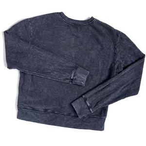เสื้อสเวตเชิ้ตปักลายสไตล์วินเทจสำหรับผู้ชาย ทรงหลวม คอวี  ผ้าหนานุ่ม ล้างสีแบบแอซิดวอช เหมาะสำหรับฤดูหนาว สตรีทแวร์ - Product Image 2