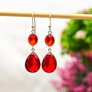 Garnet <b>Earrings</b> 925 Sterling <b>Silver</b> Gemstone <b>Earrings</b> Handmade Jewelry Elegant <b>Dangle</b> <b>Earrings</b> Gift For Her - Product Image 5