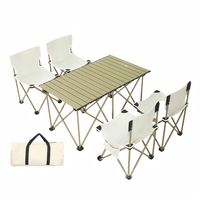 Nouveau design Table de camping portable Rangement pliable Ensemble de meubles de camping Table et chaises pliantes d'extérieur pour pique-nique