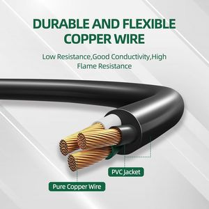 Cavo di Prolunga Natalizio da Esterno Impermeabile da 7,6 m con 1 a 3 Prese Divisorie e 3 Coperture di Sicurezza Elettrica per Cavi di Alimentazione e Uso Interno - Product Image 2