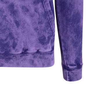 Sudadera con capucha de media cremallera para mujer, mezcla de algodón y forro polar, corte holgado, cuello alto, con bolsillo canguro, estilo casual urbano, ribete acanalado. - Product Image 3