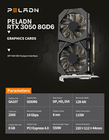 Kartu Grafis RTX 3050 8GB GPU GDDR6 PCIe 4.0 Dual Fan OEM Pabrik Langsung Grosir Kartu Video
